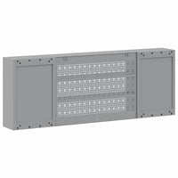 Moderno armadio portautensili industriale con ripiani 150 x 20 x 55 cm acciaio rosso 02_0058033