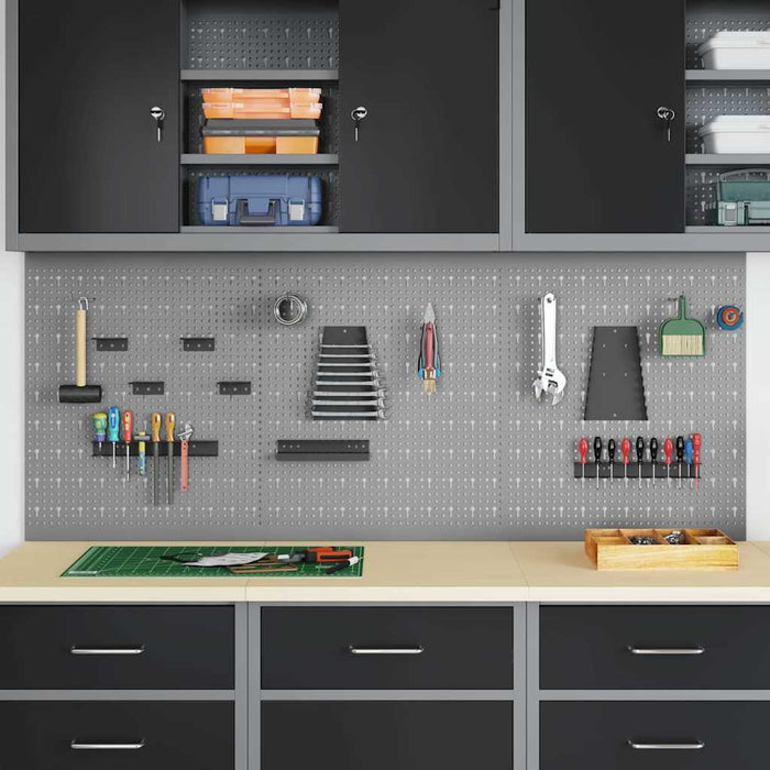 Panca di Stoccaggio 3 pcs Grigio 150 x 1 x 60 cm 4103482