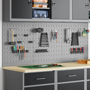 Panca di Stoccaggio 3 pcs Grigio 150 x 1 x 60 cm 4103482