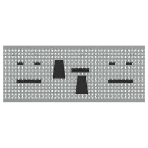 Panca di Stoccaggio 3 pcs Grigio 150 x 1 x 60 cm 4103482