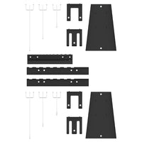 Panca di Stoccaggio 3 pcs Grigio 150 x 1 x 80 cm 4103484