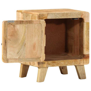 Comodino-Tavolino da notte 40x32x46 cm in Legno Massello di Mango Grezzo 809906