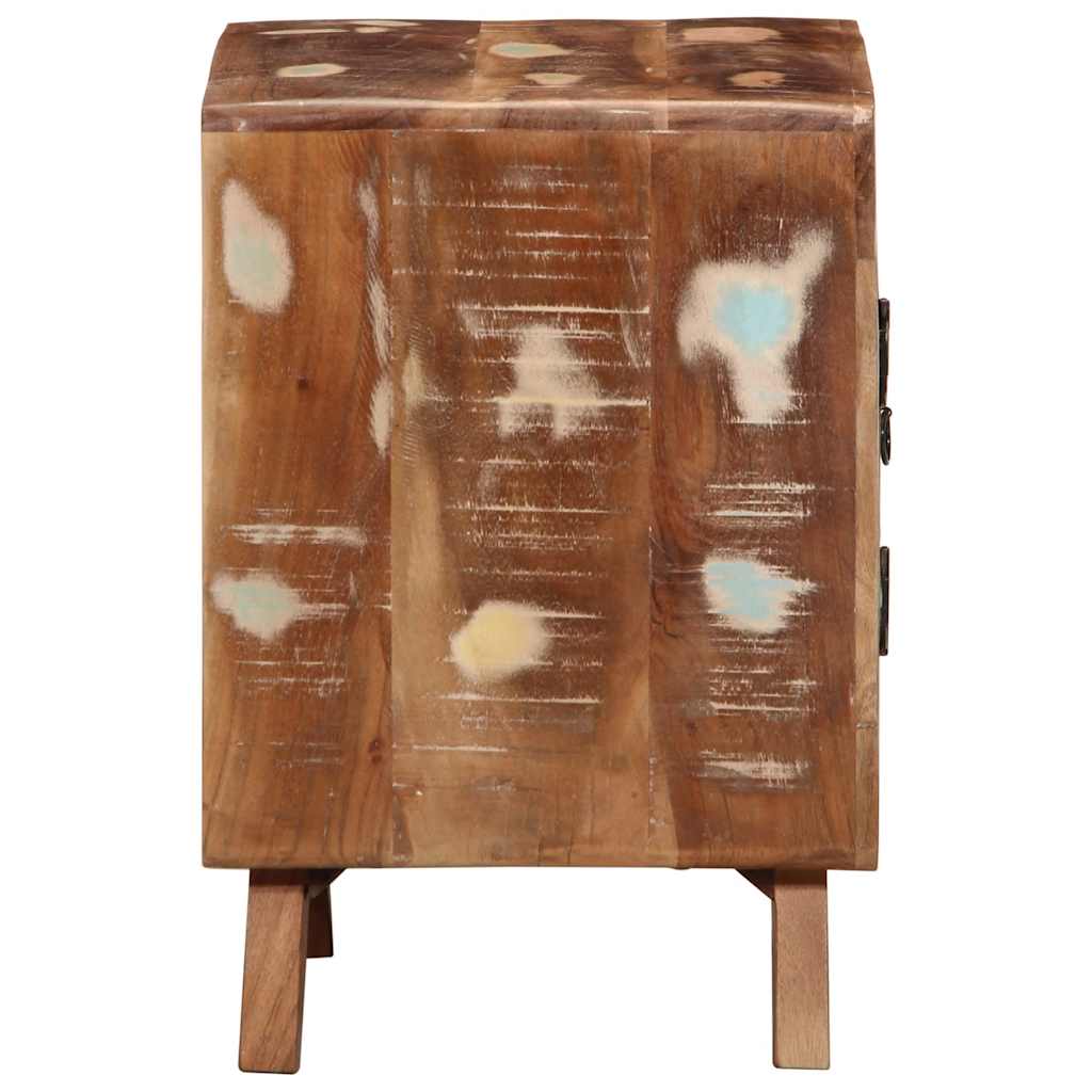 Comodino-Tavolino da notte 40x32x46 cm in Legno Massello di Recupero 520219