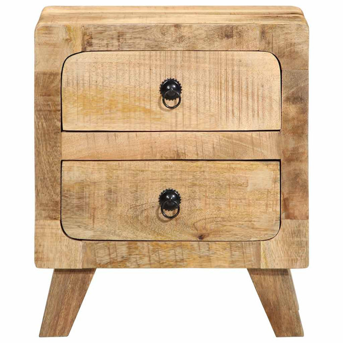 Comodino-Tavolino da notte 40x32x46 cm in Legno Massello di Mango Grezzo 467033
