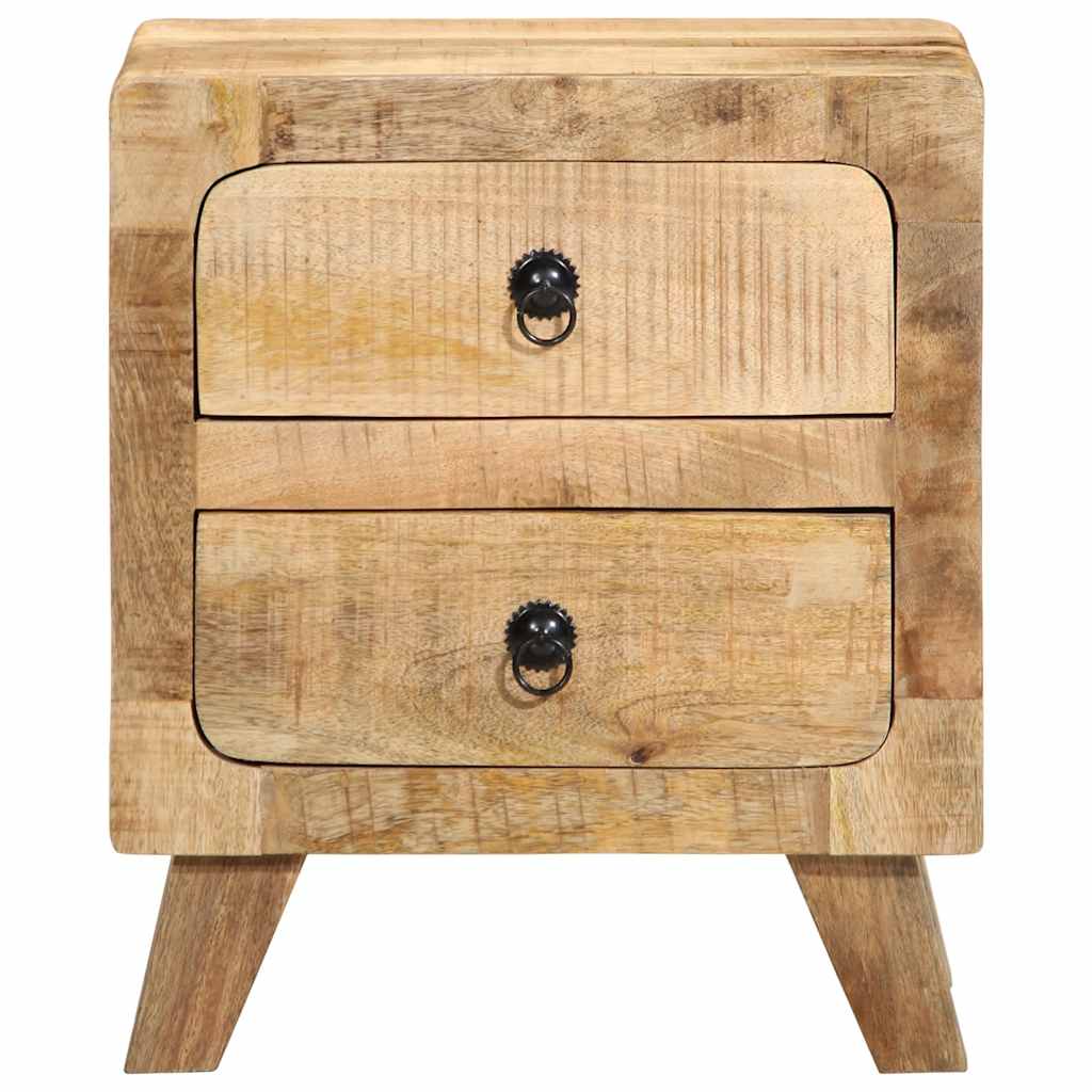 Comodino-Tavolino da notte 40x32x46 cm in Legno Massello di Mango Grezzo 467033