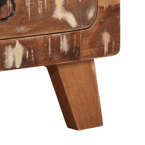 Comodino-Tavolino da notte 40x32x46 cm in Legno Massello di Recupero 186734