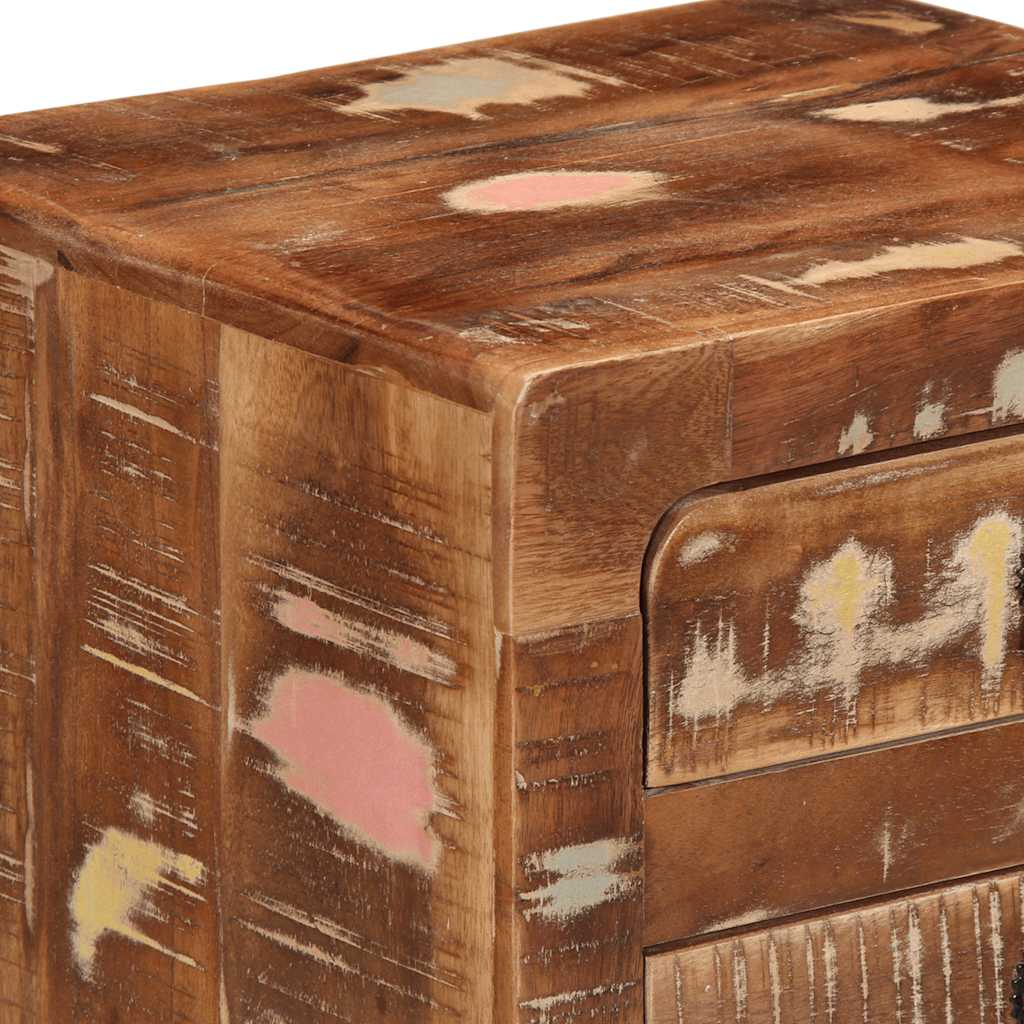 vidaXL Comodino 37x32x50 cm in Legno Massello di Recupero