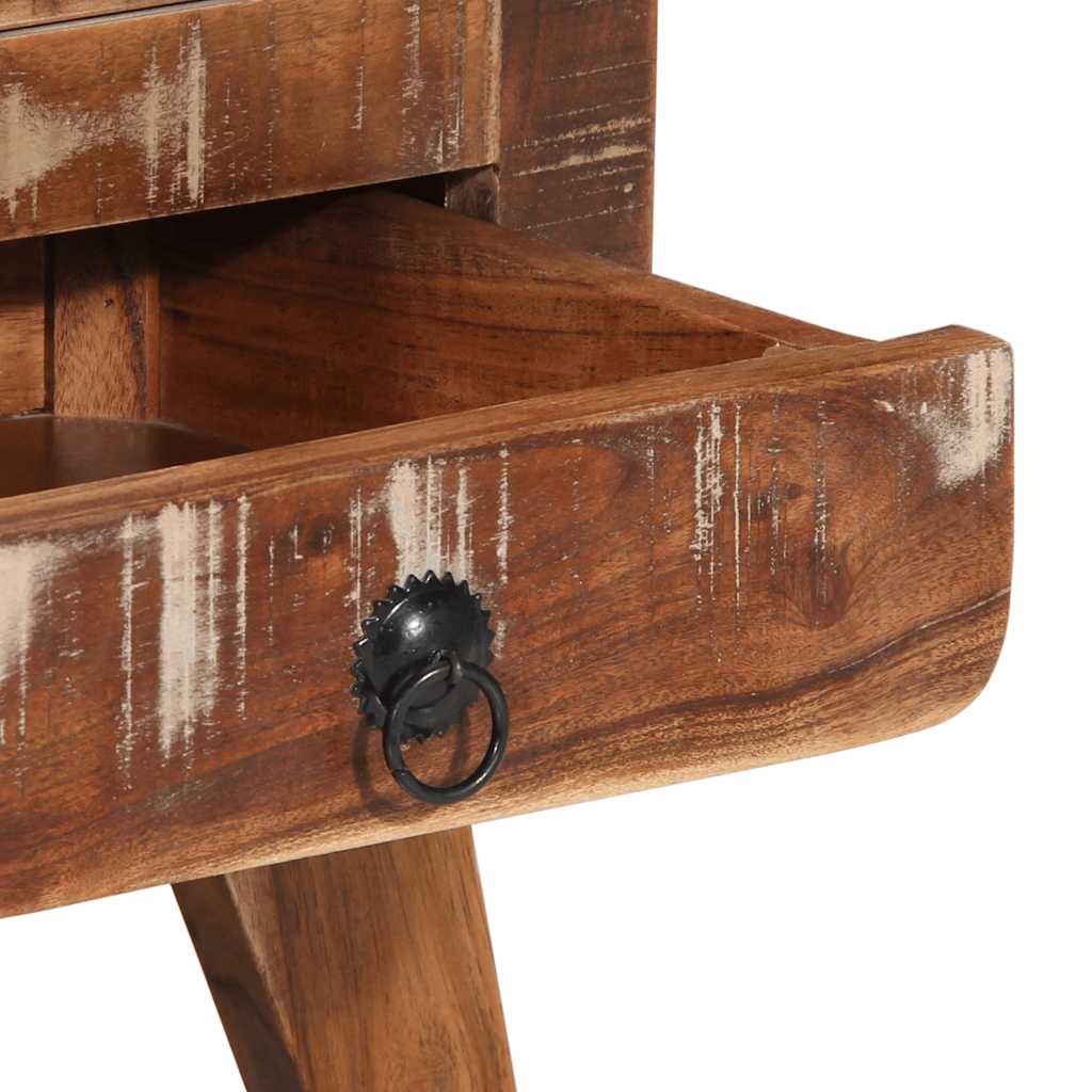 vidaXL Comodino 37x32x50 cm in Legno Massello di Recupero