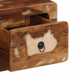 Mobile TV a Parete-Mobile TV a Muro 100x32x25 cm in Legno Massello di Recupero 687502