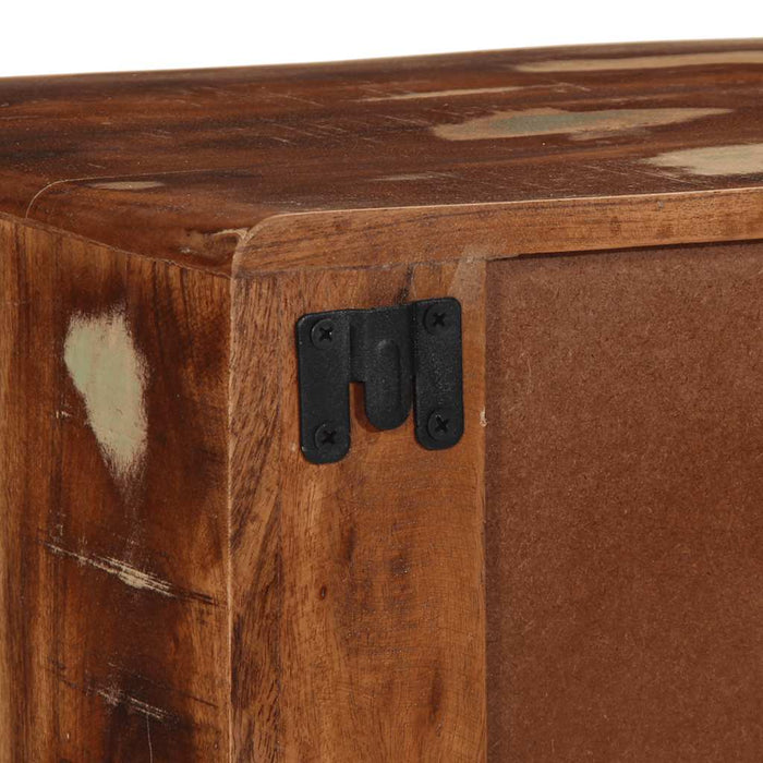 Mobile TV a Parete-Mobile TV a Muro 100x32x25 cm in Legno Massello di Recupero 687502