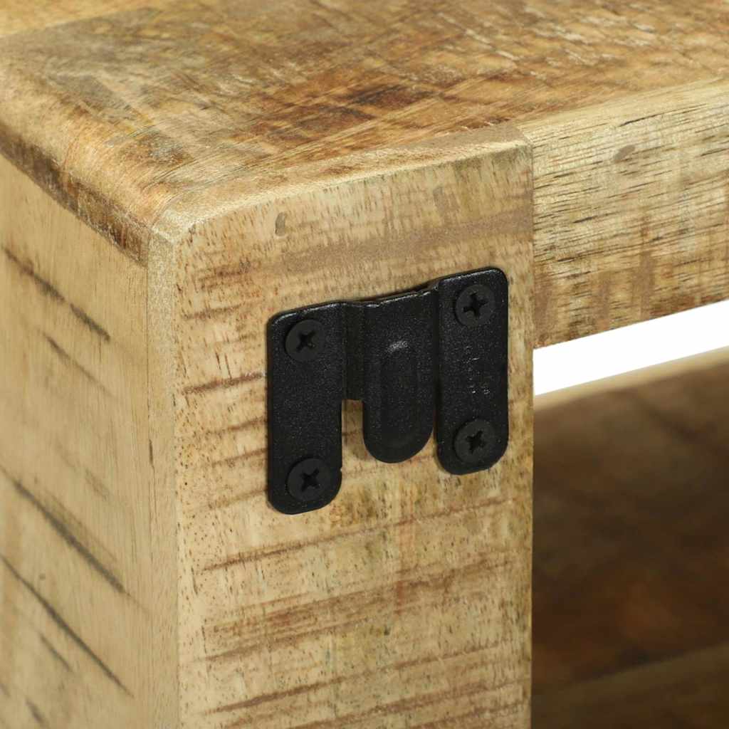 Mobile TV con scaffale-Credenza TV-Console TV Marrone Legno massello di mango