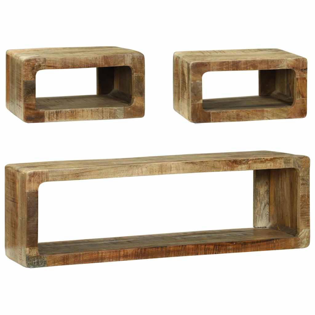 vidaXL Set di Mobili TV 3 pcs Marrone Legno massello di mango