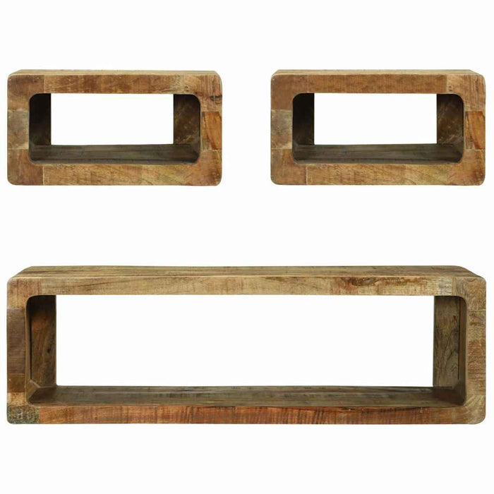 vidaXL Set di Mobili TV 3 pcs Marrone Legno massello di mango