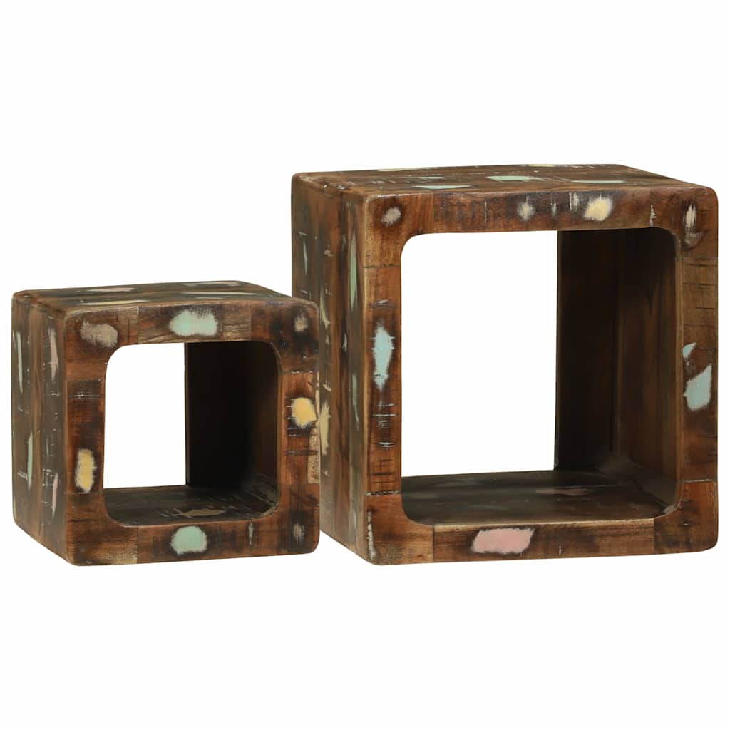 Unità TV 2 pcs Multicolore Legno Recuperato Massello 4104550