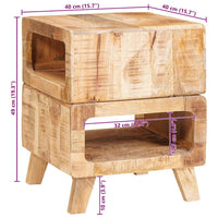 Tavoli da Fine Marrone 40 x 40 x 49 cm legno massello di mango 4104553