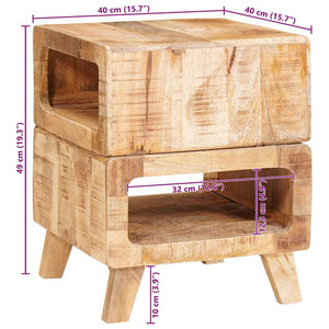 vidaXL Tavoli da Fine Marrone 40 x 40 x 49 cm legno massello di mango