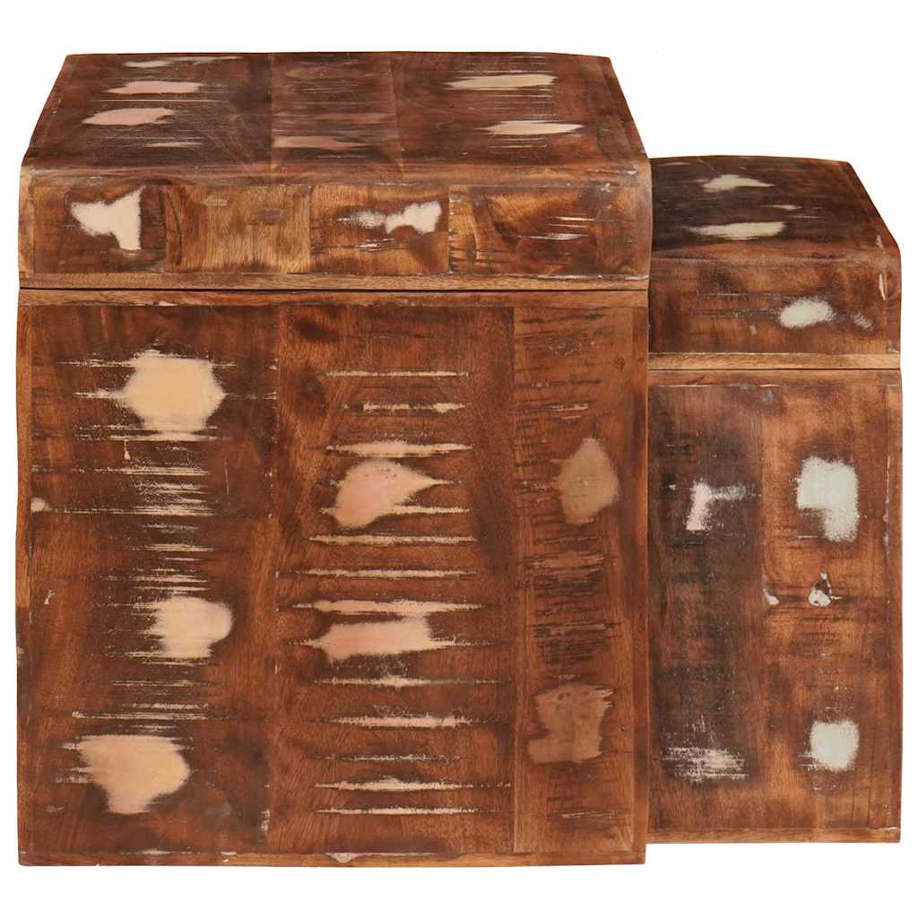 vidaXL Tavoli da Fine Multicolore legno massello di riciclo