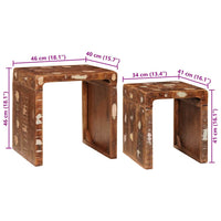 Tavoli da Fine Multicolore legno massello di riciclo 4104560