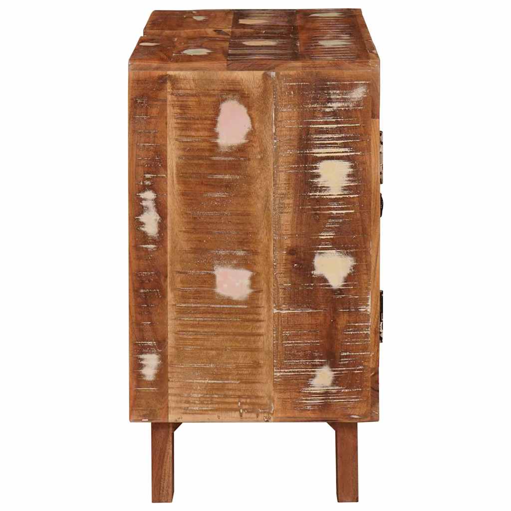 Mobiletto moderno per il bagno con 2 ripiani 60 x 33 x 55 cm in legno marrone di recupero 02_0058084