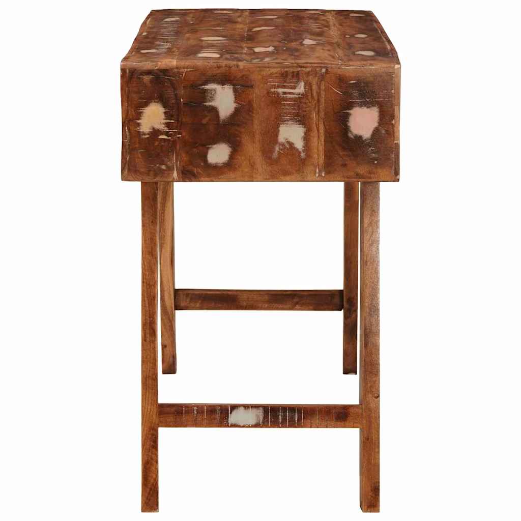 Tavolo da Trucco con specchio-Tavolo da Vanit¨¤ Marrone Legno Recuperato Massello