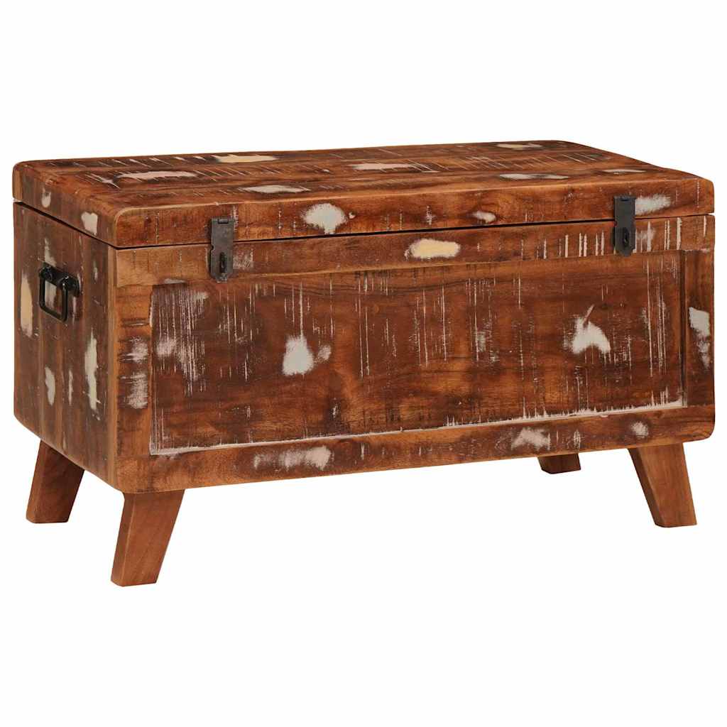 vidaXL Scatola di Stoccaggio 70 x 35 x 40 cm legno massello di riciclo
