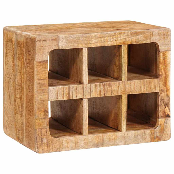 vidaXL Portabottiglie Marrone 44 x 30 x 35 cm legno massello di mango