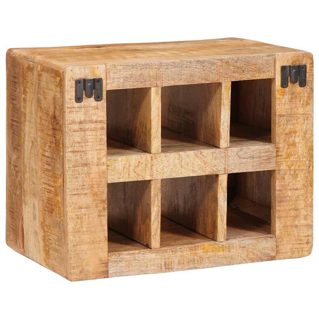 vidaXL Portabottiglie Marrone 44 x 30 x 35 cm legno massello di mango