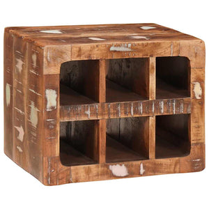 vidaXL Portabottiglie Marrone 44 x 30 x 35 cm Legno di recupero solido