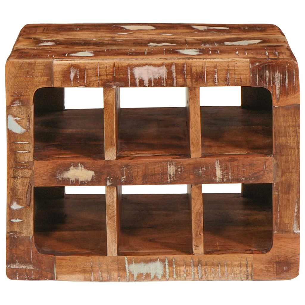 vidaXL Portabottiglie Marrone 44 x 30 x 35 cm Legno di recupero solido