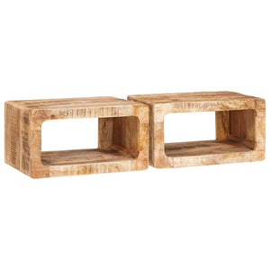 vidaXL Comodini 45 x 30 x 24 cm legno massello di mango