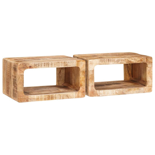 vidaXL Comodini 45 x 30 x 24 cm legno massello di mango