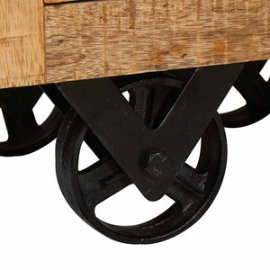 Credenza-Buffet-Armadio da cucina Marrone 40 x 30 x 120,5 cm legno massello di mango