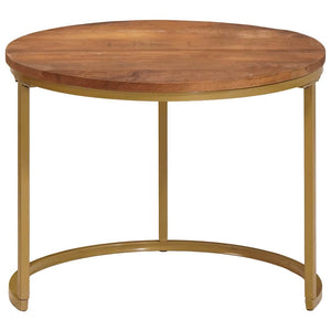 Tavoli da Caffè Nido 3 pcs Legno massello di mango e acciaio 4104641