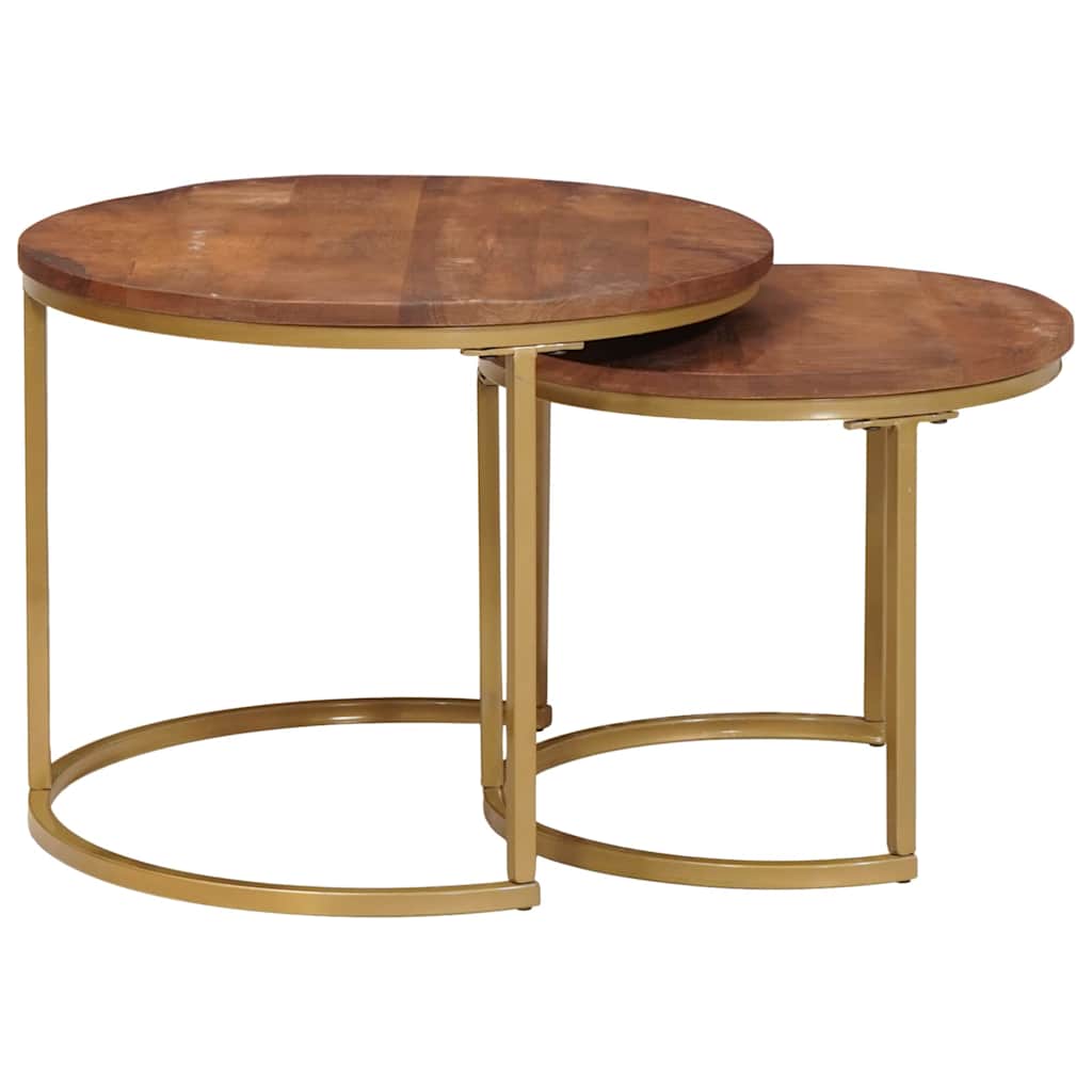 Tavoli da Caffè Nido 2 pcs Legno massello di mango e acciaio 4104645