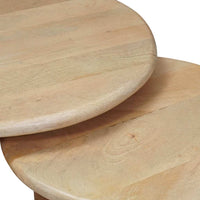 Tavoli da annidamento 2 pcs Nero Legno di mango massello 4104650