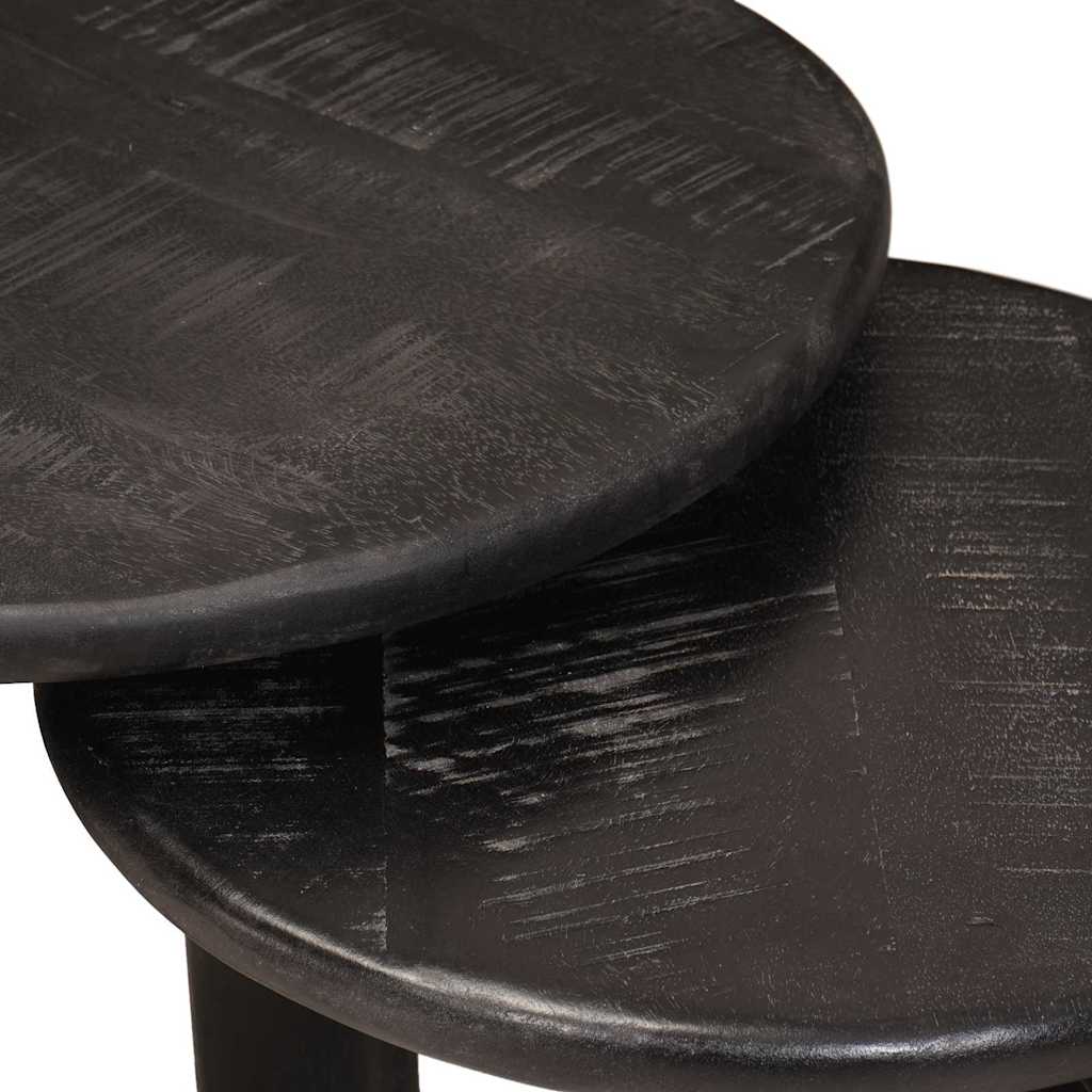 Tavoli da annidamento 3 pcs Bianco Legno di mango massello 4104658