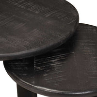 Tavoli da annidamento 3 pcs Bianco Legno di mango massello 4104658