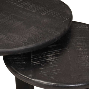 Tavoli da annidamento 3 pcs Bianco Legno di mango massello 4104658