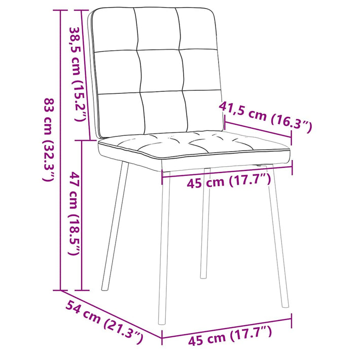 vidaXL Sedie da Pranzo 2 pz Grigio Scuro in Velluto