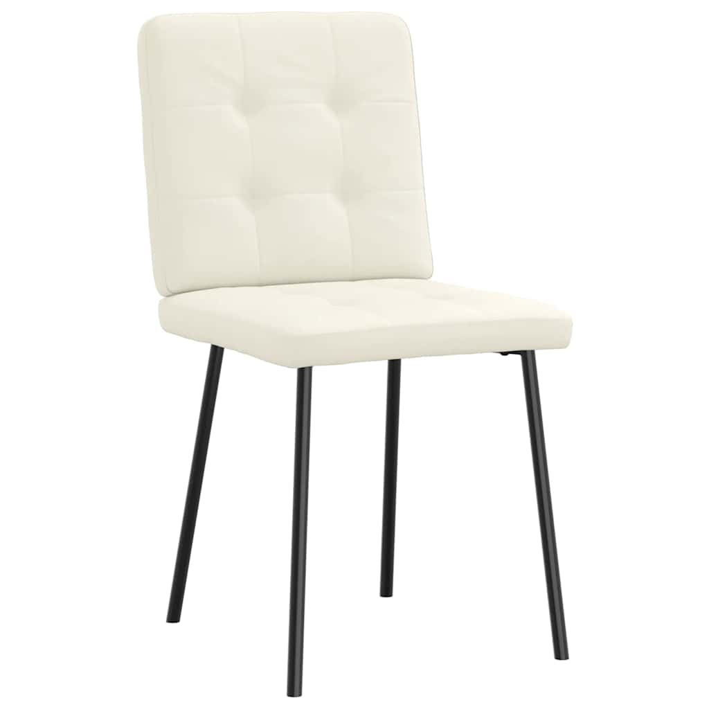 Sedie da Pranzo 2 pz Crema in Velluto 4101066