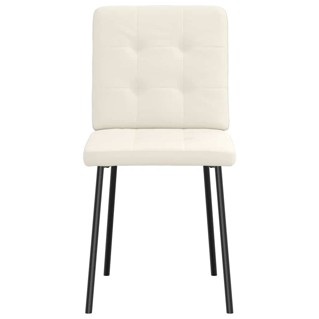 Sedie da Pranzo 2 pz Crema in Velluto 4101066