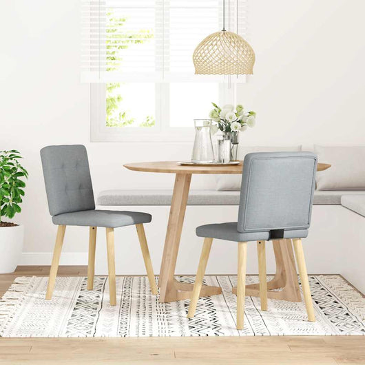 Sedie da Pranzo 2 pz Grigio Chiaro in Tessuto 4101068