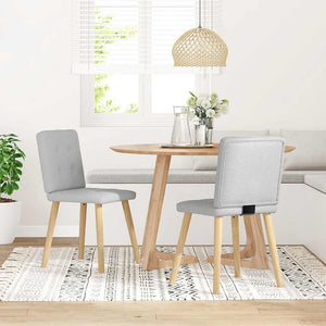 Sedie da Pranzo 2 pz Grigio Nuvola in Tessuto 4101077