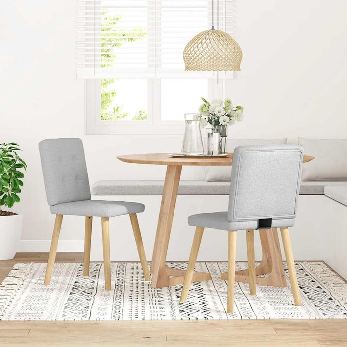 Sedie da Pranzo 2 pz Grigio Nuvola in Tessuto 4101077