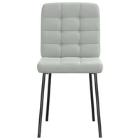 Sedie da Pranzo 2 pz Grigio Chiaro in Velluto 4101080