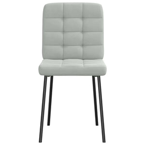 Sedie da Pranzo 2 pz Grigio Chiaro in Velluto 4101080