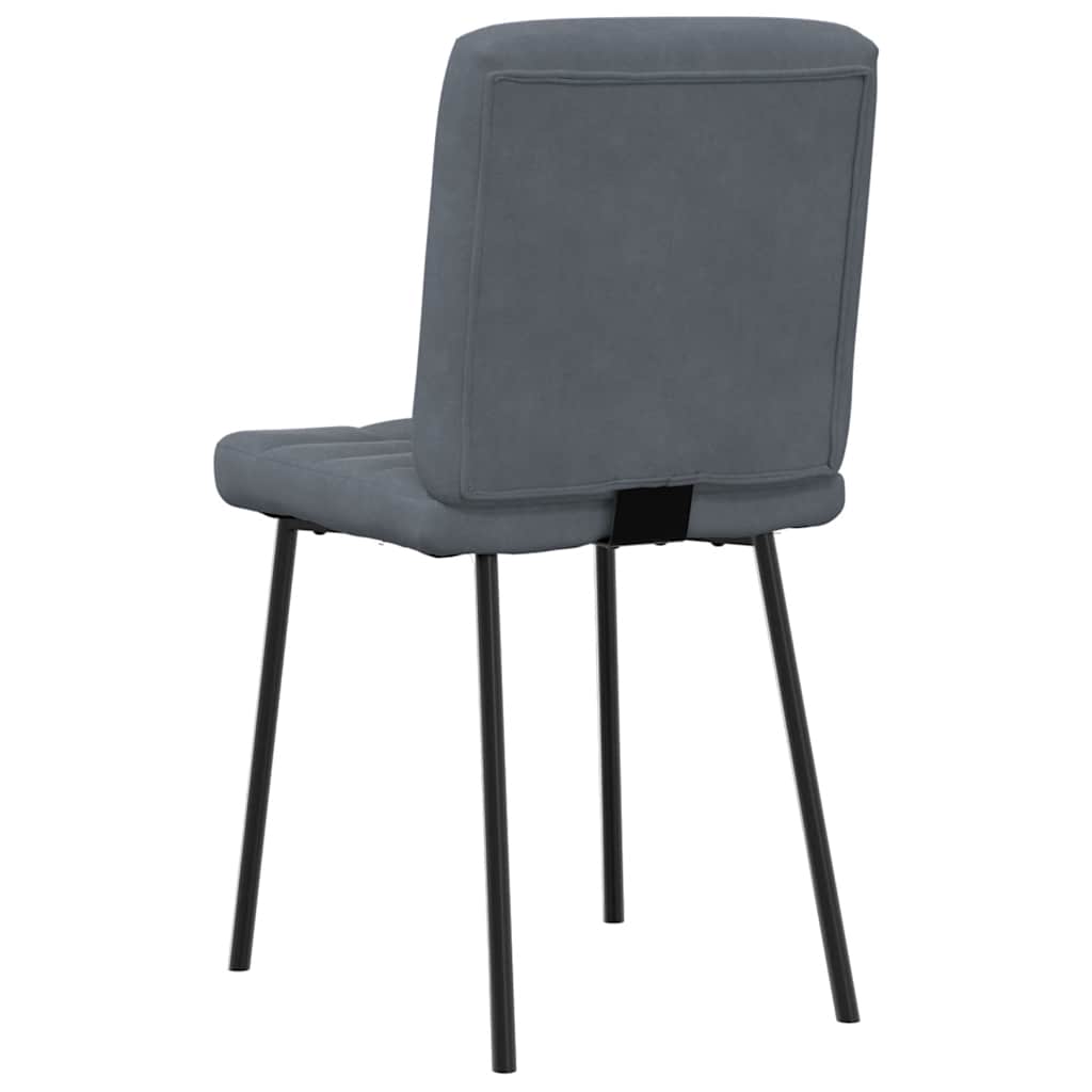 Sedie da Pranzo 2 pz Grigio Scuro in Velluto 4101081