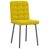 Sedie da Pranzo 2 pz Gialle in Velluto 4101087