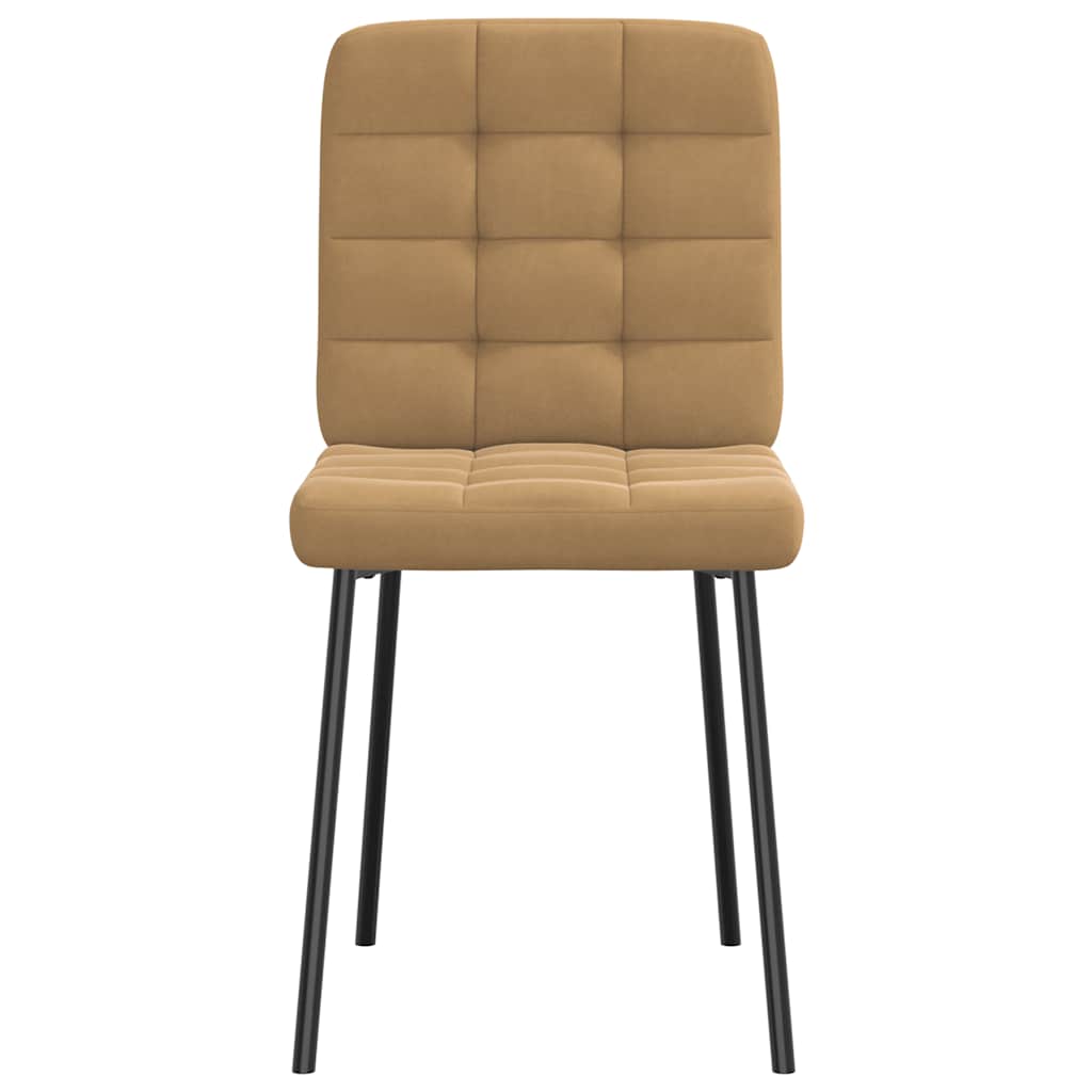 Sedie da Pranzo 2 pz Marroni in Velluto 4101088