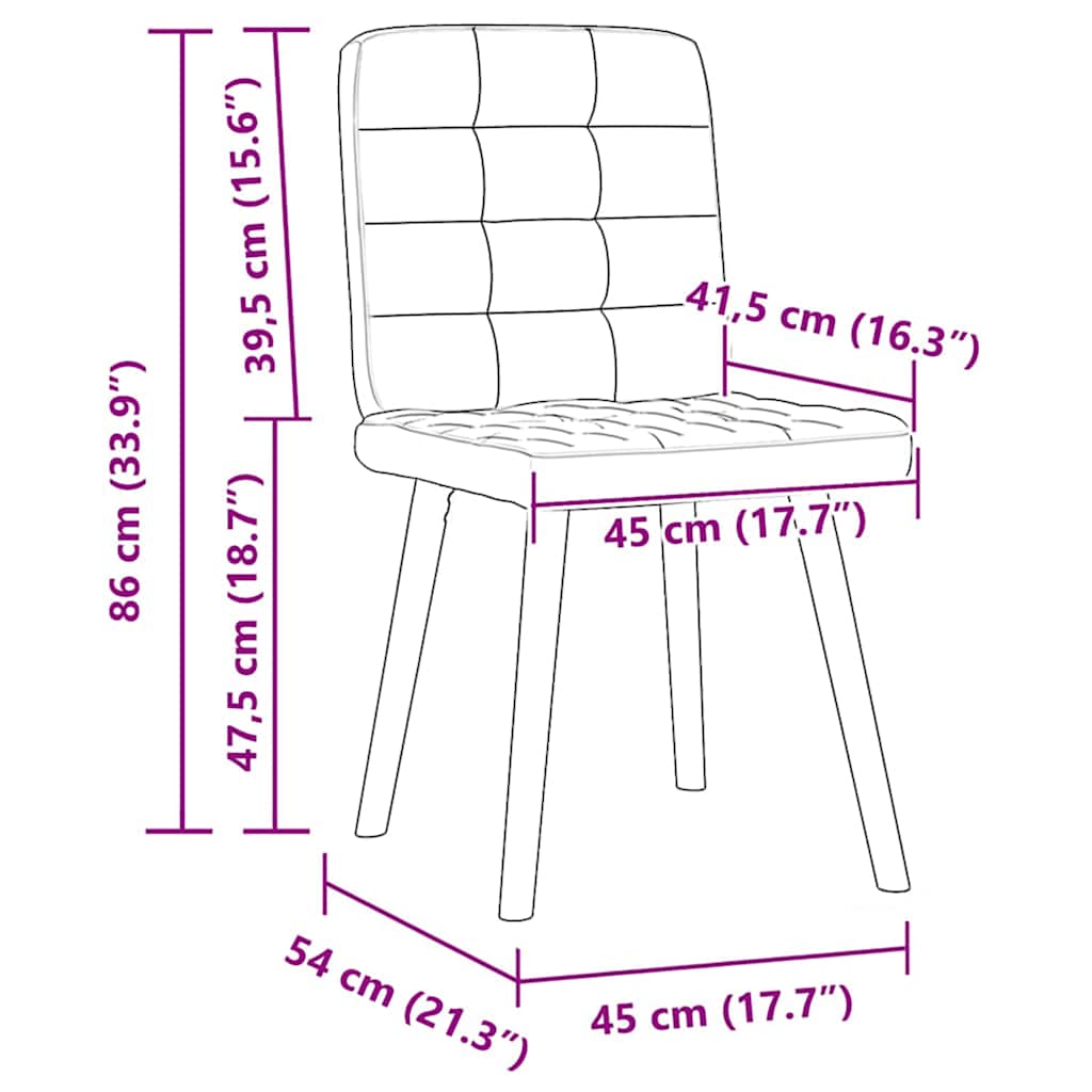 Sedie da Pranzo 2 pz Grigio Chiaro in Tessuto 4101091